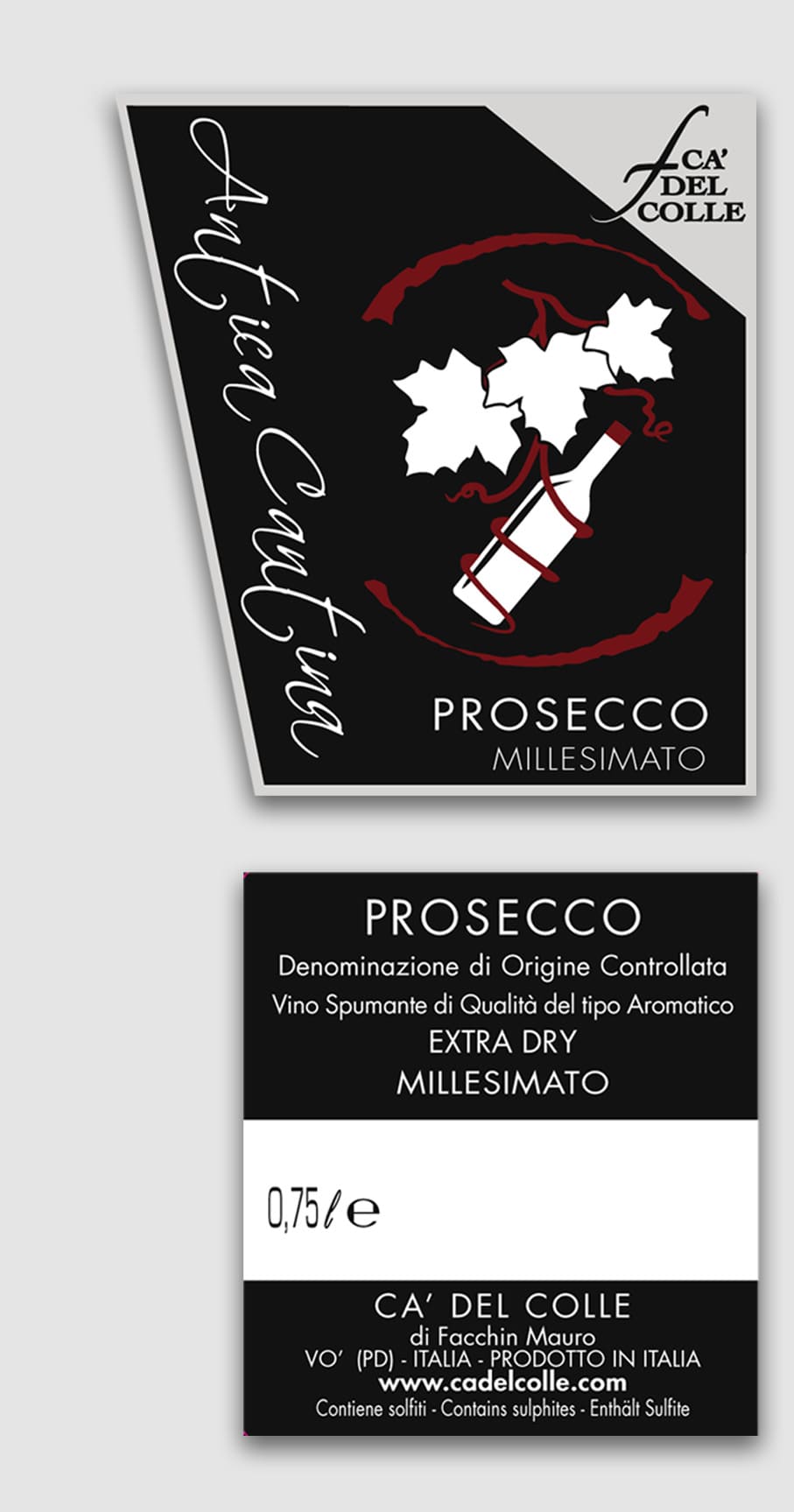 Etichetta Prosecco Antica Cantina Veneta